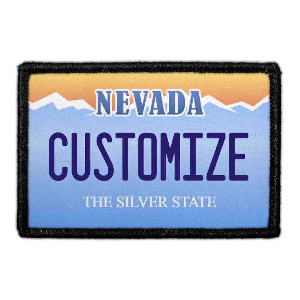 Pull Patch Customizable Nevada License Plate mærke velcro
