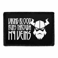 Pull Patch Viking Blood Runs Through My Veins patch velcro sort