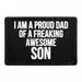 Pull Patch Proud Dad Awesome Son patch velcromærke