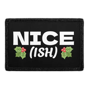 Pull Patch Nice Ish patch 7,6x5 cm sjov tekst