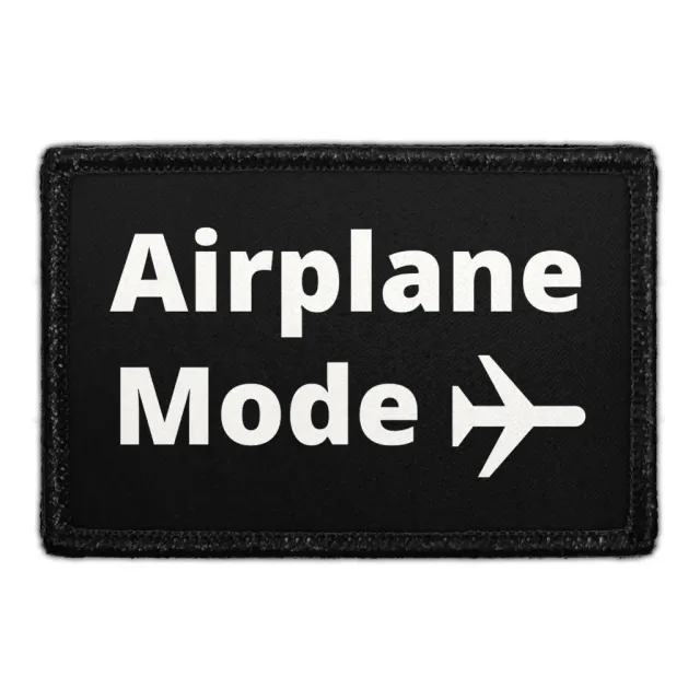 Pull Patch Airplane Mode velcromærke 76x51 mm