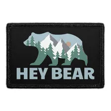 Pull Patch Hey Bear patch velcro 76x51 mm