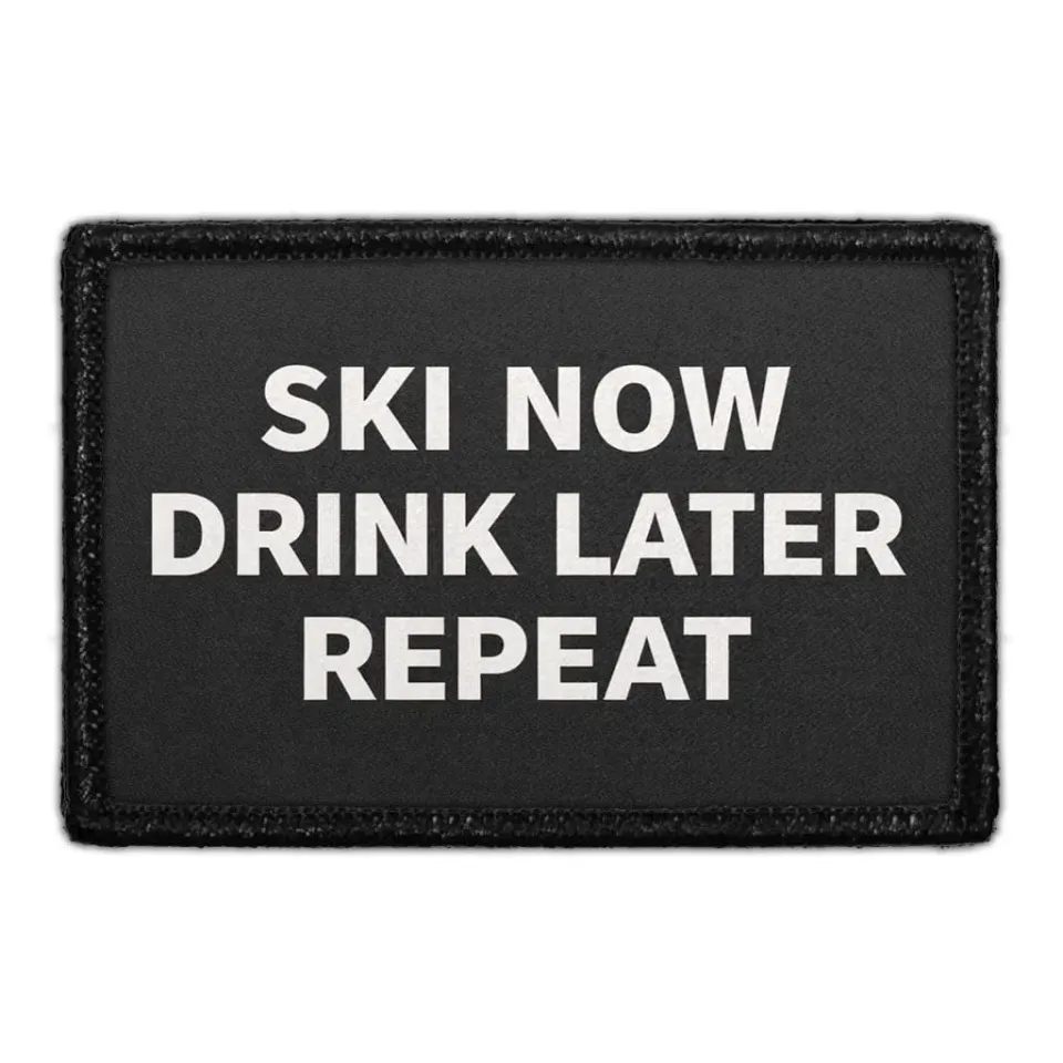Pull Patch Ski Now Drink Later patch 3x2 skimærke