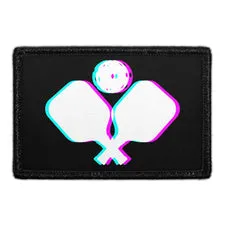Pull Patch Pickleball Racquets 3D patch med velcro