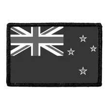 Pull Patch New Zealand Flag patch velcro sort hvid