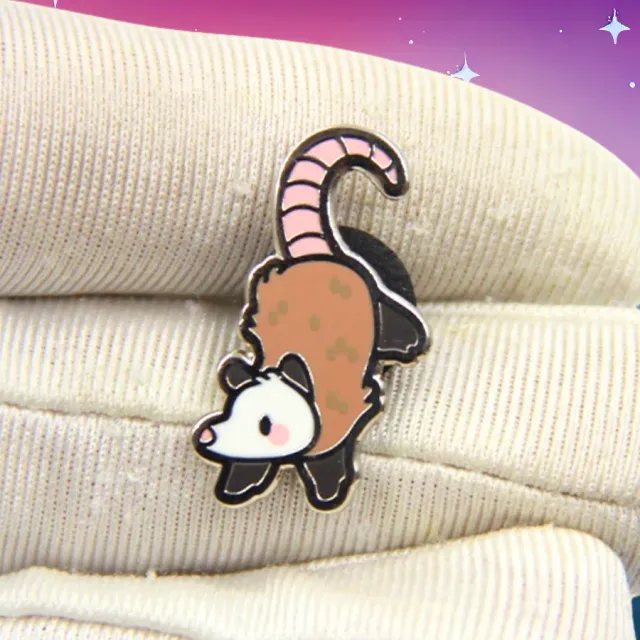 Appleminte Opossum pin mini hård emalje