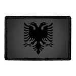 Pull Patch Albania Flag patch sort hvid