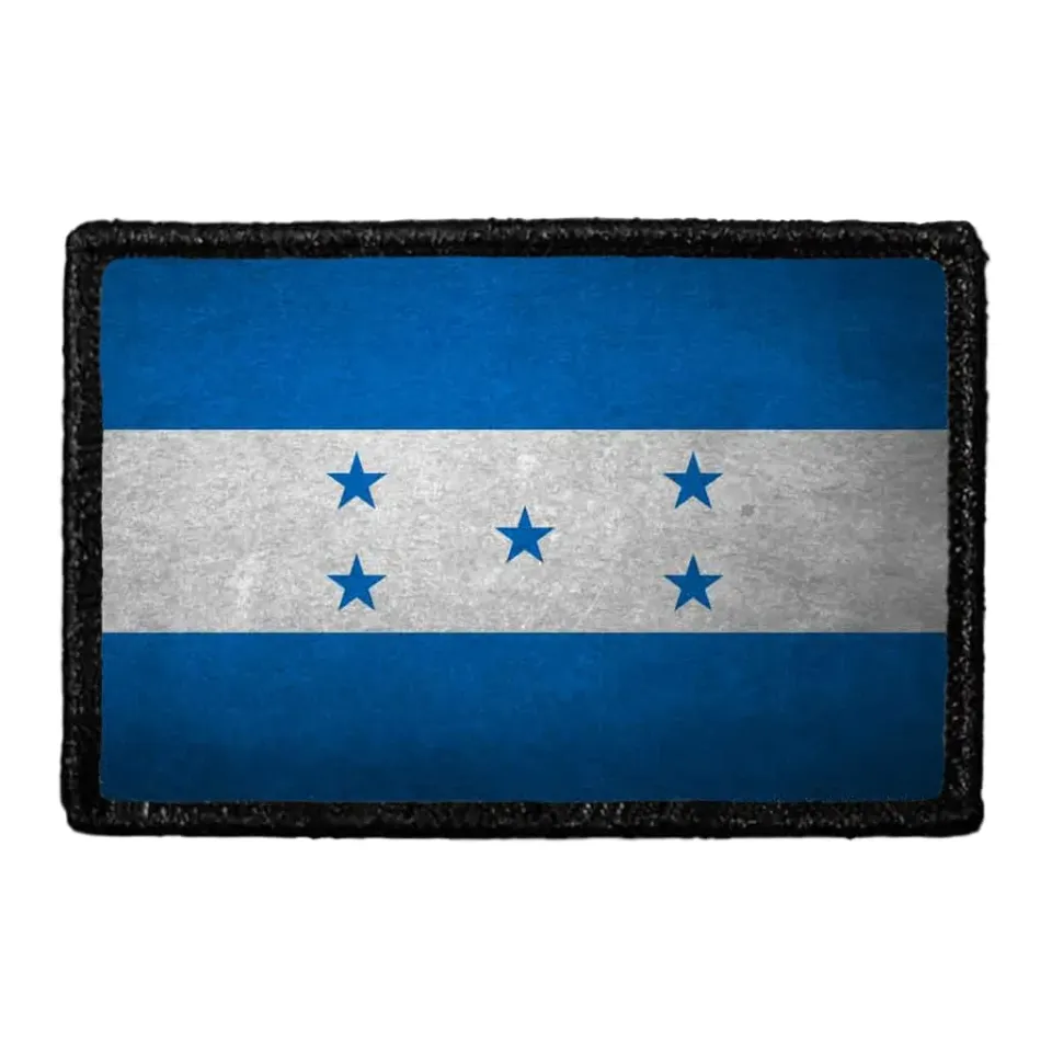Pull Patch Honduras Flag patch med velcro farvet 1 stk