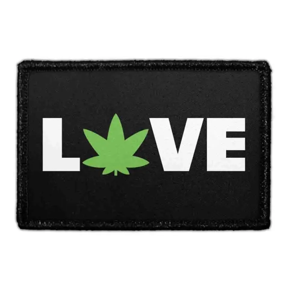 Pull Patch Marijuana Love patch med velcro