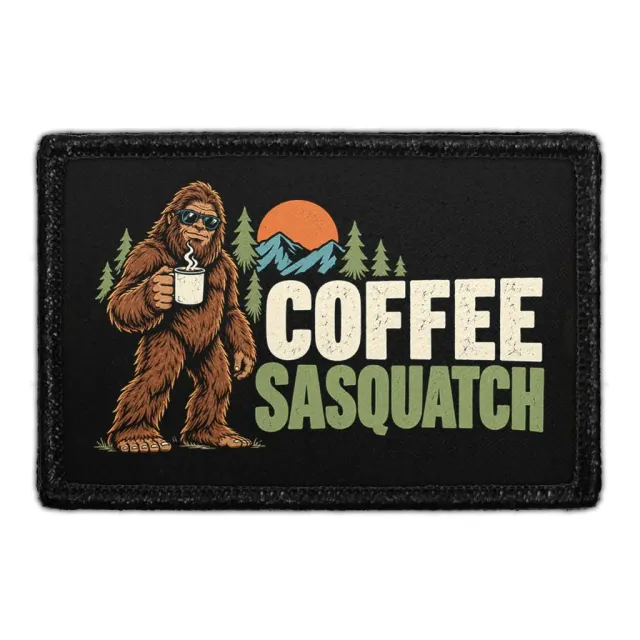 Pull Patch Coffee Sasquatch patch 3x2 velcro