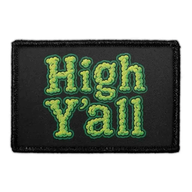 Pull Patch HIGH Y'ALL patch med velcro 76 mm