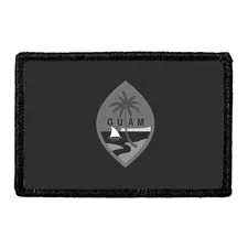 Pull Patch Guam Flag patch sort hvid velcro