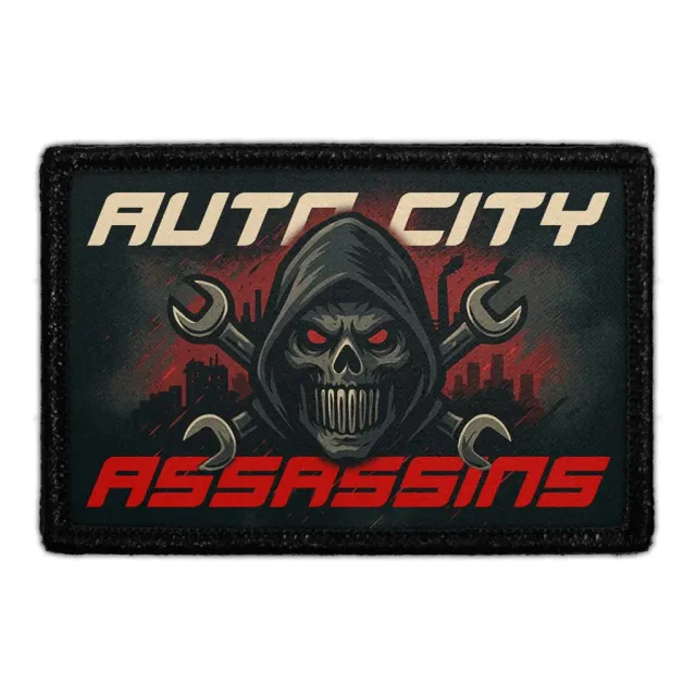 Pull Patch Auto City Assassins patch med velcro 76x51 mm