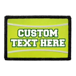 Pull Patch Custom Tennis Ball lap med egen tekst velcro