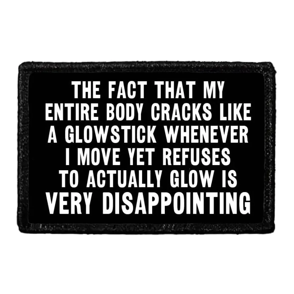 Pull Patch Glowstick Cracks patch velcro humor