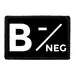 Pull Patch B- Negative blodtype patch med velcro