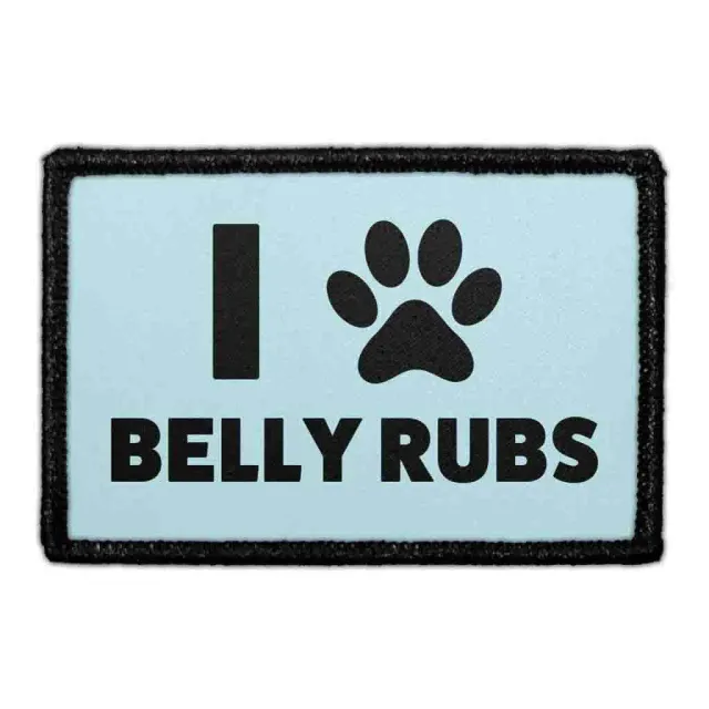 Pull Patch I Love Belly Rubs patch velcro kærlighed