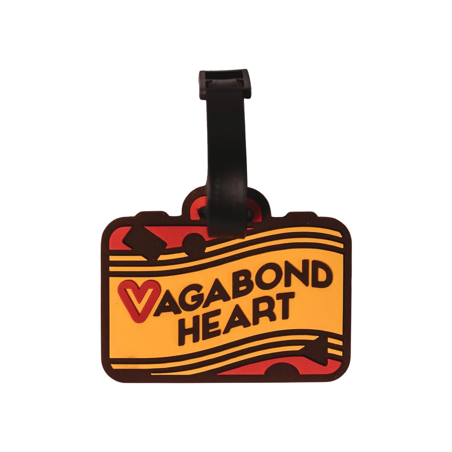 Vagabond Heart bagagemærke PVC med navnelomme