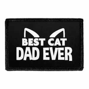 Pull Patch Best Cat Dad Ever patch med velcro
