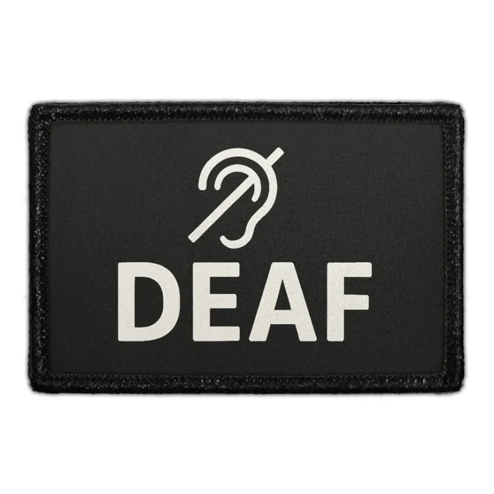Pull Patch Deaf Badge patch 7,6x5 cm velcro