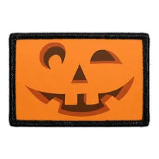 Pull Patch Pumpkin Face patch med velcro græskar