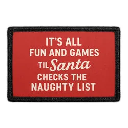 Pull Patch Santa Naughty List patch velcro jul