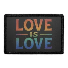 Pull Patch Love Is Love patch med velcro regnbue