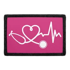 Pull Patch Healthcare Heartbeat Hot Pink patch med velcro