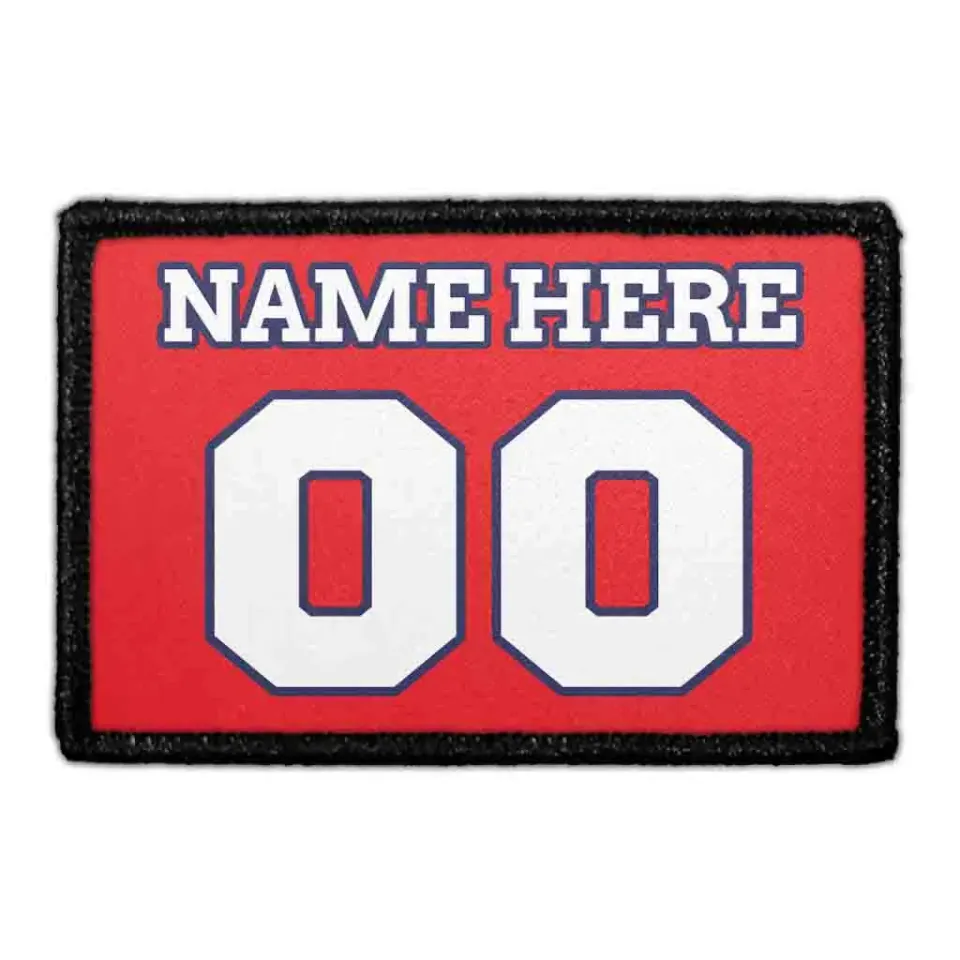 Pull Patch Customizable Jersey patch rød/blå/hvid egen tekst