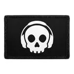 Pull Patch Skull Headphones patch velcro 7,6x5 cm