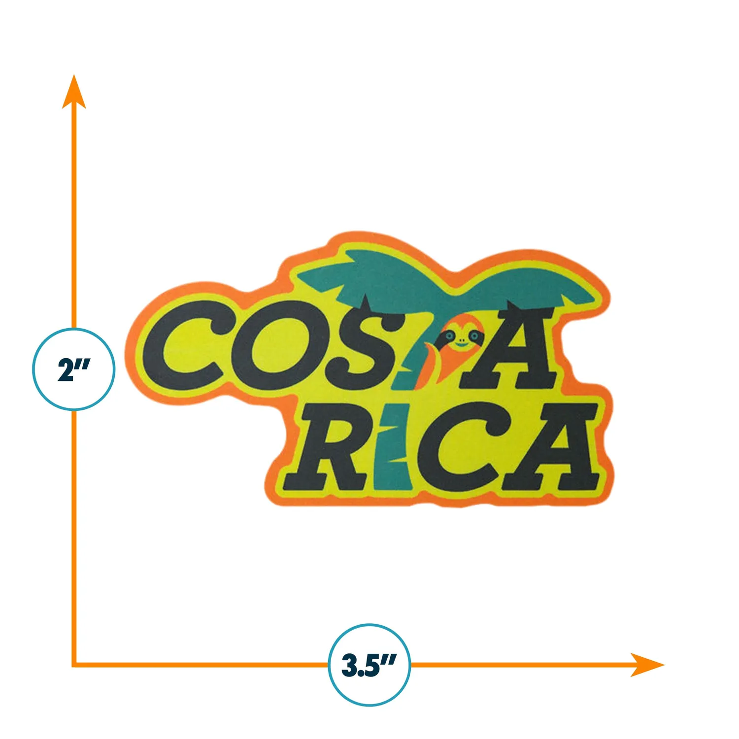 Vagabond Heart Costa Rica sticker 51x89 mm vejrbestandig