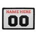 Pull Patch Customizable Jersey Silver Black Red patch 76mm
