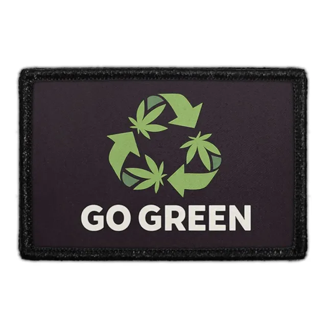 Pull Patch Go Green patch med velcro – sjovt motiv