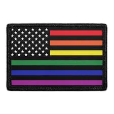 Pull Patch US Flag Rainbow Stripes velcropatch