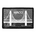 Pull Patch Waco City Flag patch sort-hvid distressed velcro