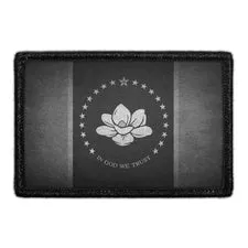 Pull Patch Mississippi State Flag patch sort-hvid distressed
