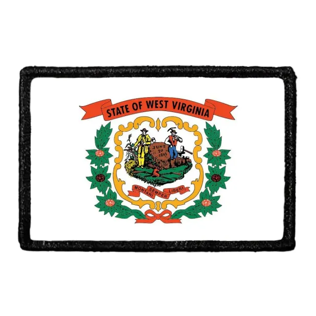 Pull Patch West Virginia State Flag patch farve velcro