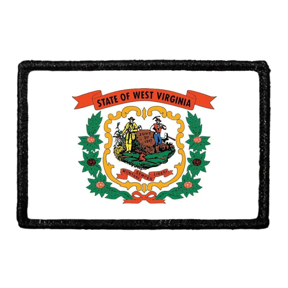 Pull Patch West Virginia State Flag patch farve velcro