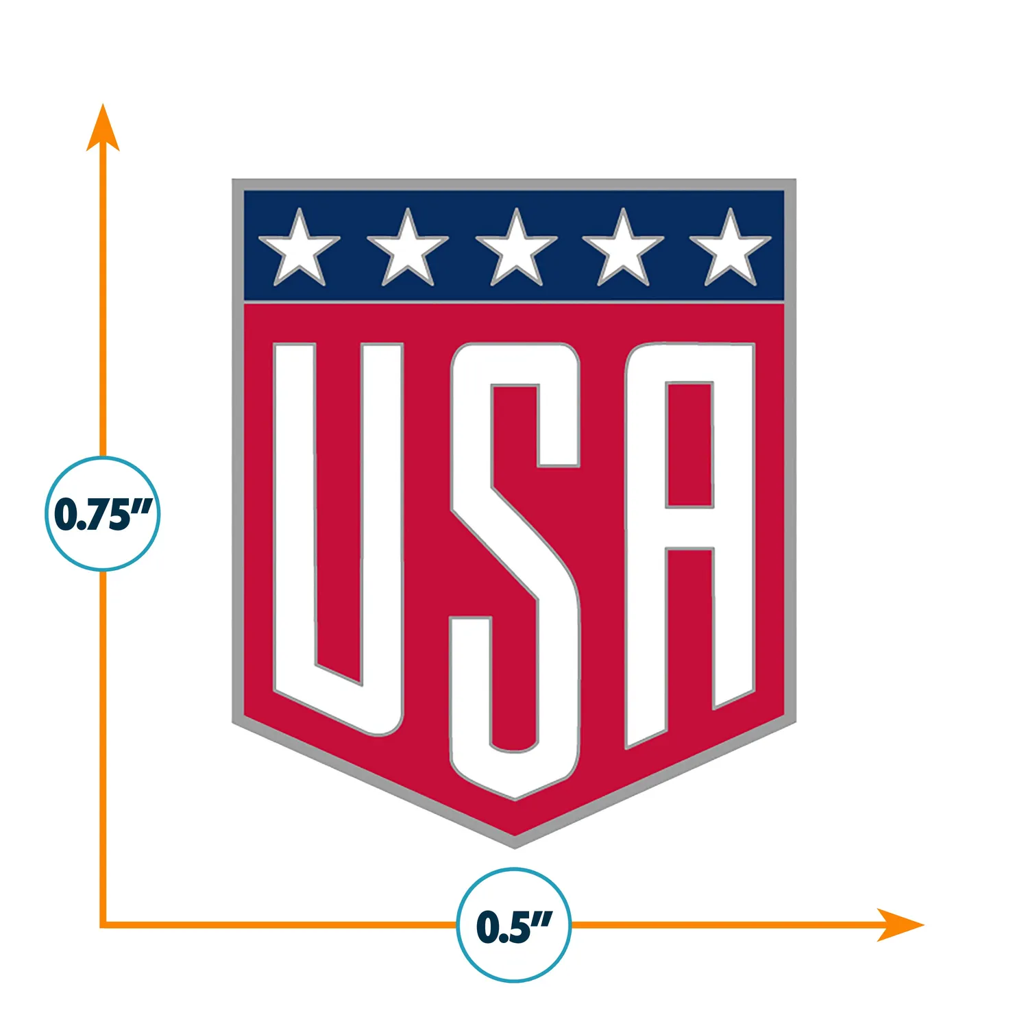 Vagabond Heart United States emaljepin USA kort 1 stk