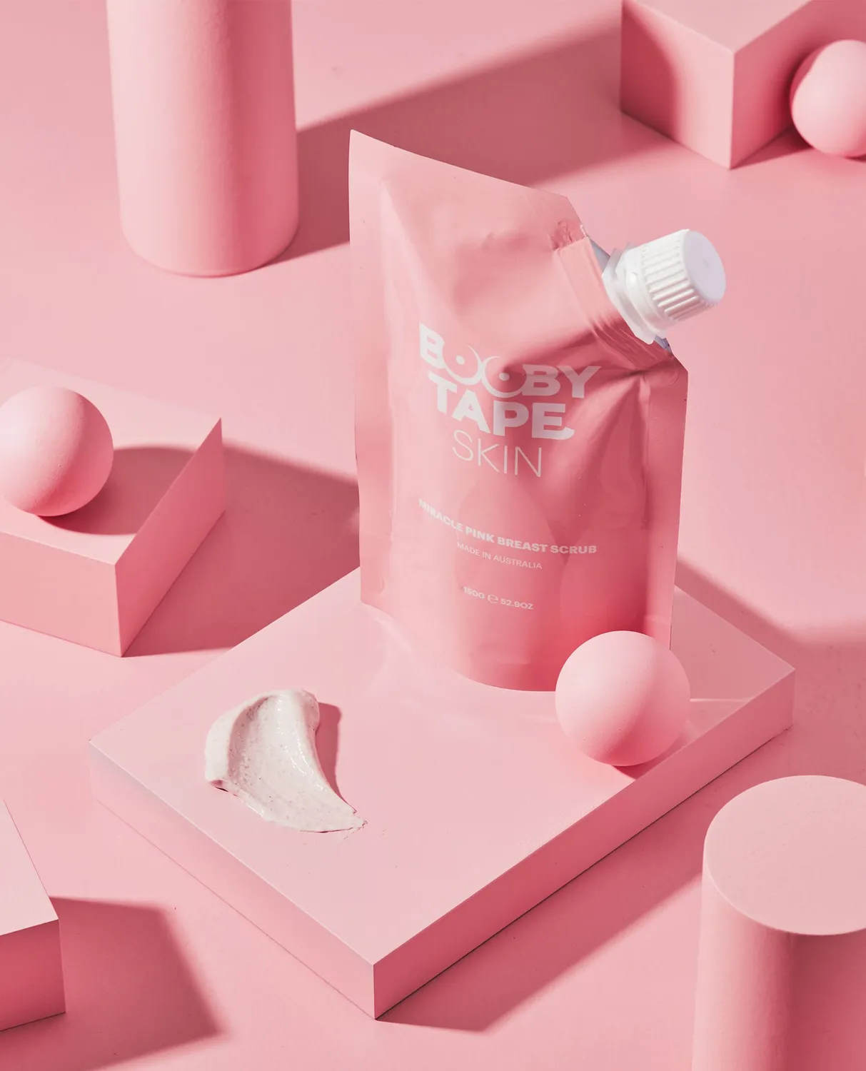 Booby Tape Miracle Pink brystscrub pink salt