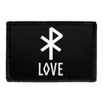 Pull Patch Viking Symbol Love patch velcro 76x51 mm