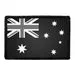 Pull Patch Australia Flag patch sort-hvid velcro