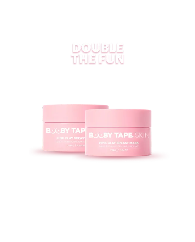 Booby Tape Double the Fun brystmaske 2-pak pink clay