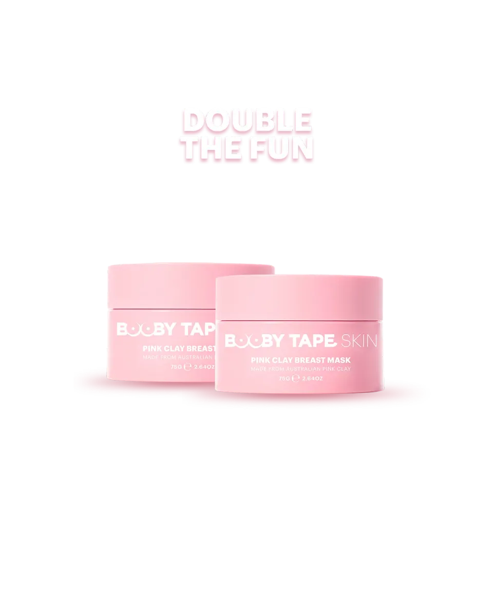 Booby Tape Double the Fun brystmaske 2-pak pink clay