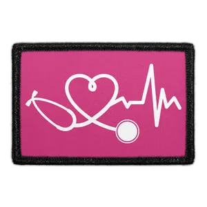 Pull Patch Healthcare Heartbeat Hot Pink patch med velcro
