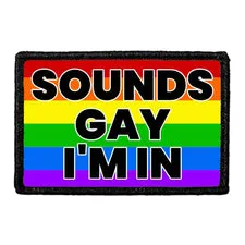 Pull Patch Sounds Gay I'm In patch med velcro 7,6x5 cm