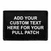 Pull Patch Custom 4 linjer patch sort med tekst
