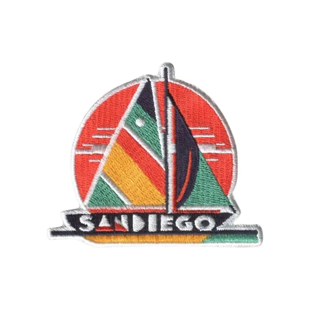 Vagabond Heart San Diego strygemærke broderet kyst