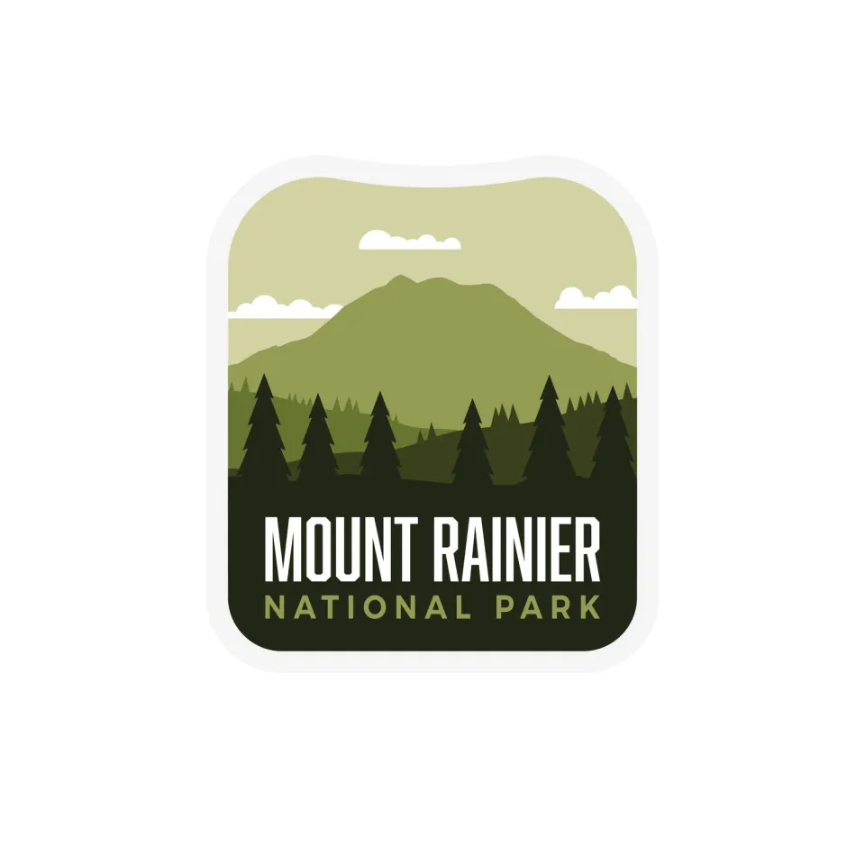 Vagabond Heart Mount Rainier National Park klistermærke mat