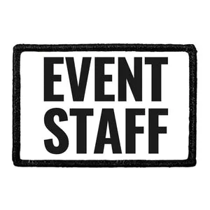 Pull Patch Event Staff velcro patch 7,6x5 cm sort tekst